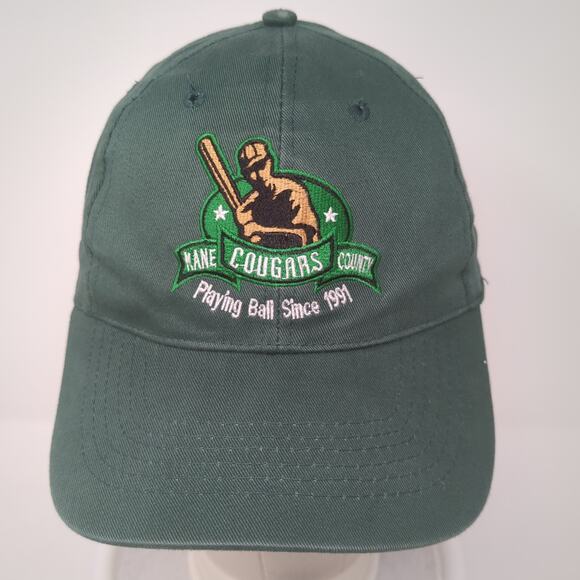 Kane Cougars Country Playing Ball Since 1991 Baseball Cap Green OS LOGOS UNLTD - Picture 2 of 9